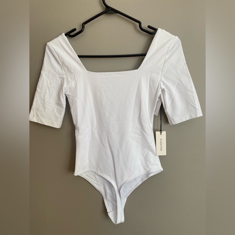 NWT Aritzia Babaton Contour Bodysuit squareneck bodysuit thong-cut Size XS - Picture 4 of 10